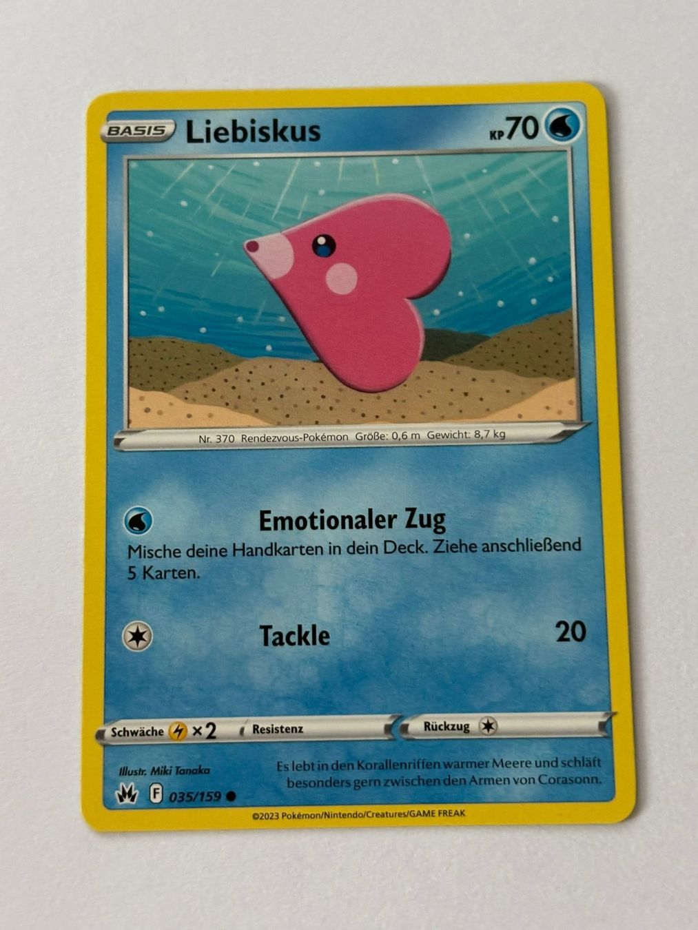 Pokémon Carte collezionabili: Pokemon-Karte Liebiskus 035/159 – Usato da Herisau venduto da Seyashop1
