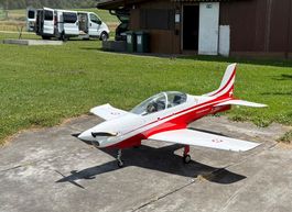 SebArt PC-21 XL V2 Rot/weiss inkl. Einziehfahrwerk (2100mm)