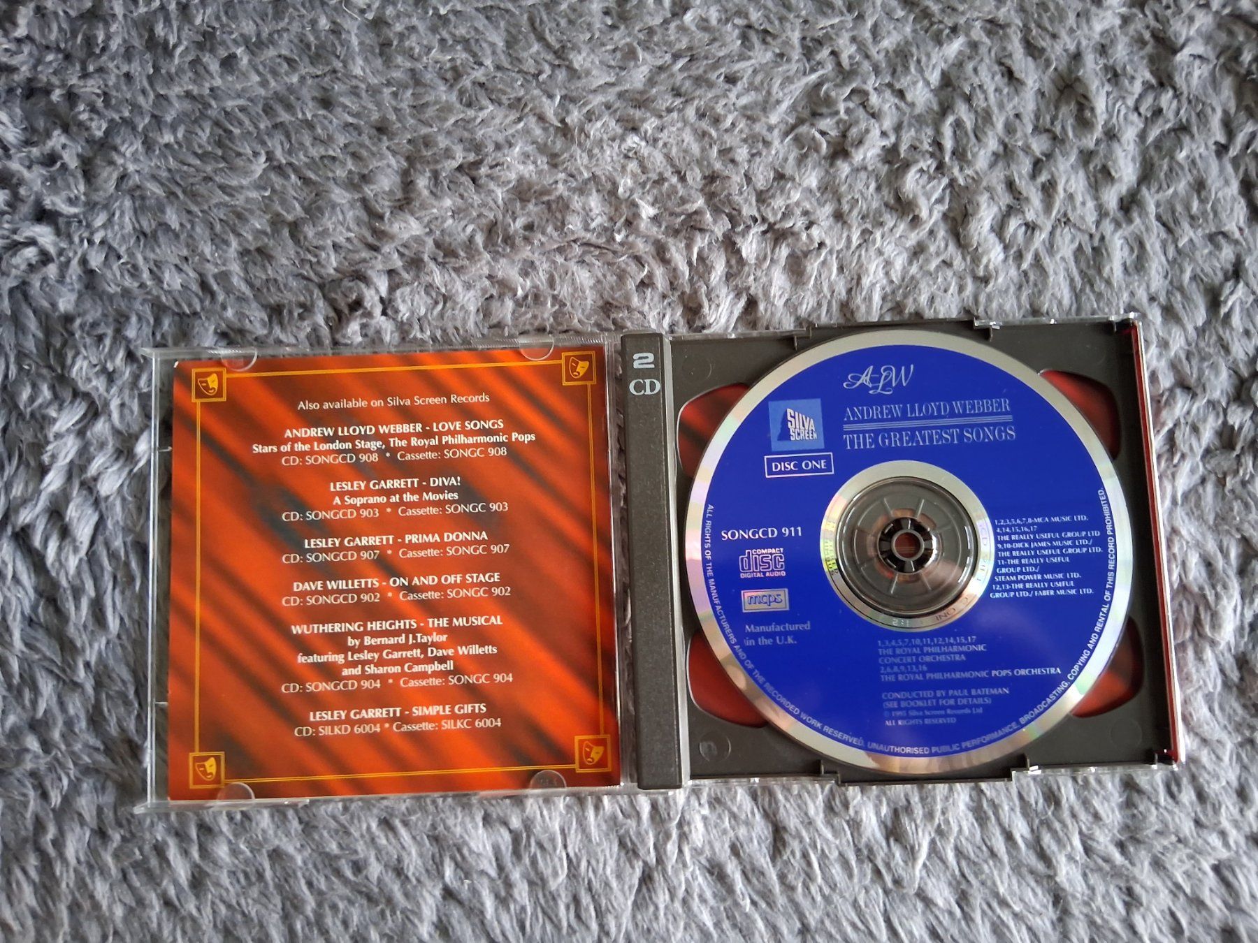 CD: ANDREW LLOYD WEBBER    THE GREATEST SONGS    CD – Usato da Wetzikon ZH venduto da Ramones01 2