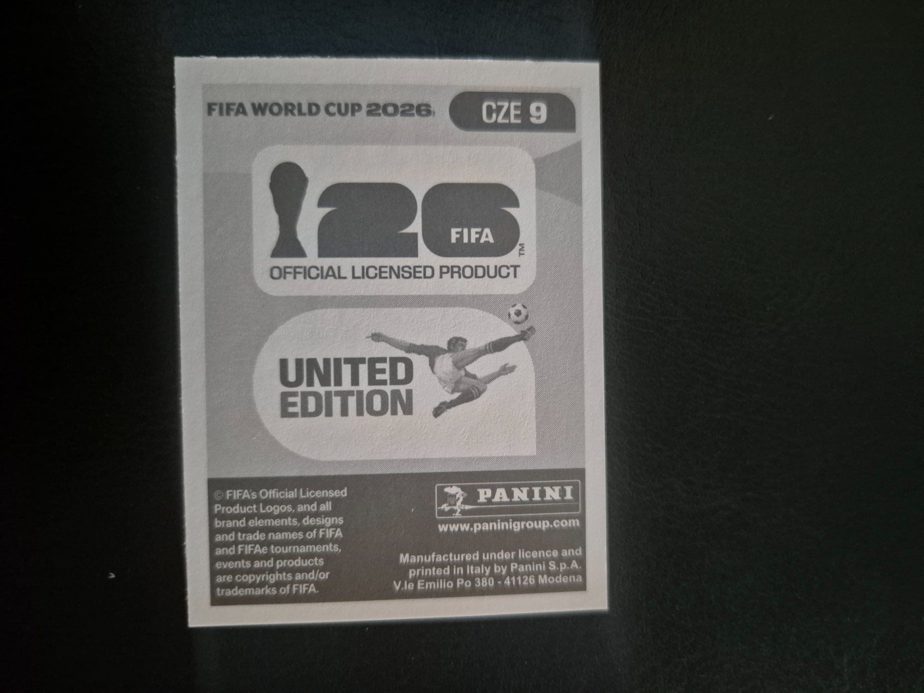 Panini Carte collezionabili: Panini WM 26 CZE 9 – Nuovo (secondo la descrizione) da Rorschacherberg venduto da AJ3108 1