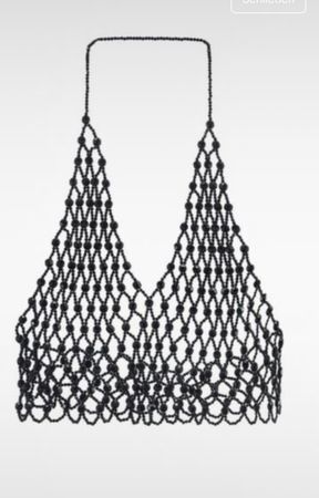 Zara Top aus Netz mit Strassbesatz in S Neu