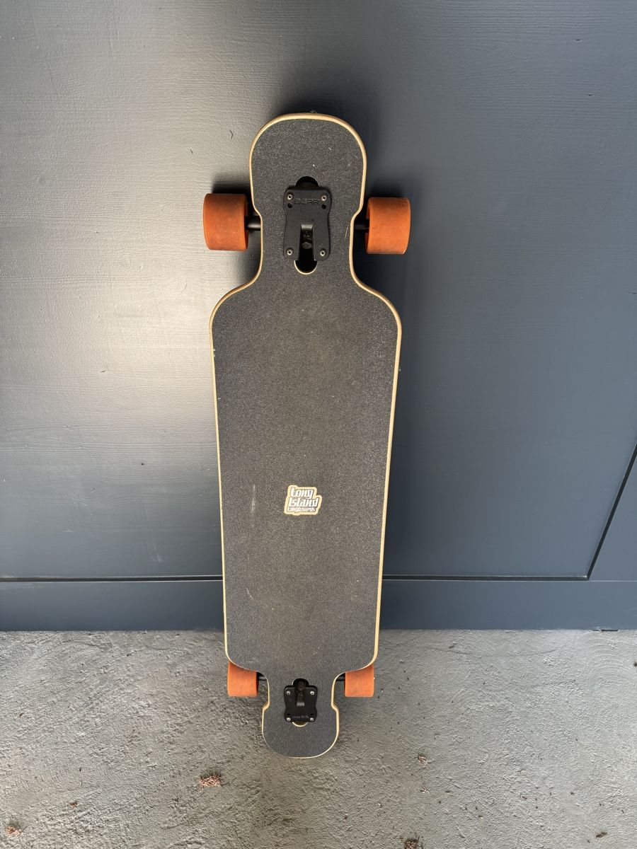 Skateboards: Long Island Longboard, good condition, orange wheels, fun! – Gebraucht aus Gerlafingen von domenico_6 1