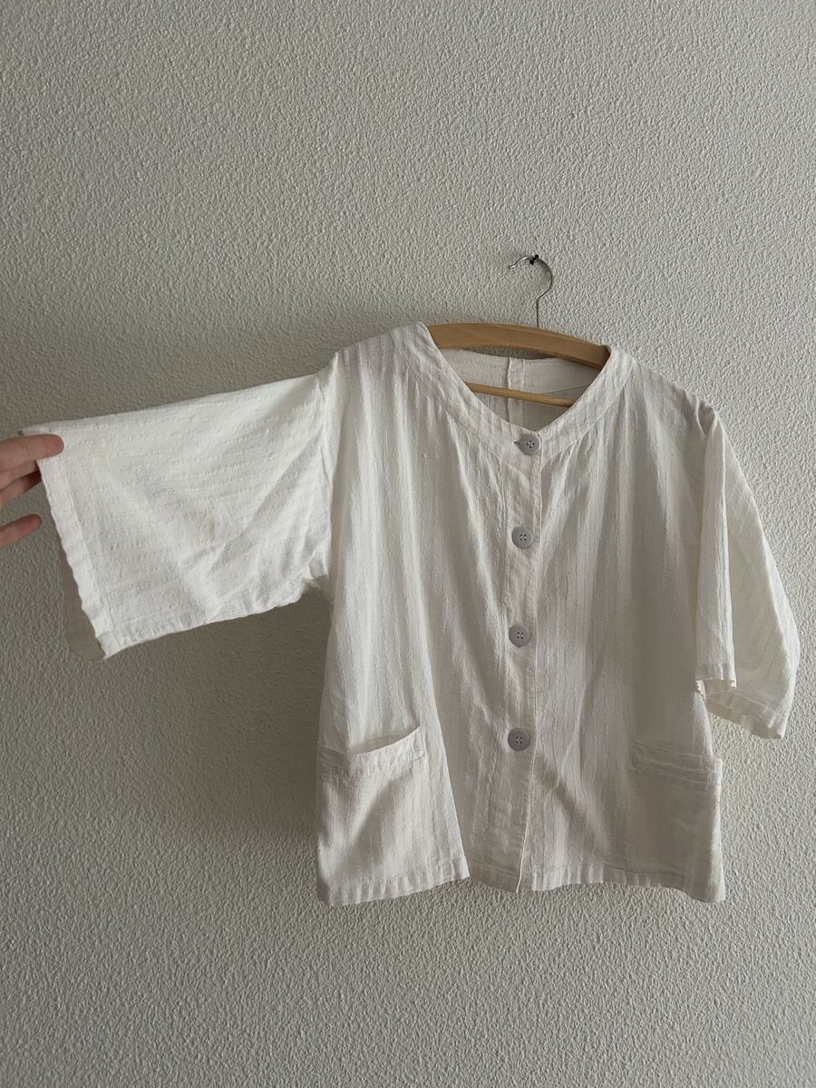 Camicette: Chemisier vintage blanc Baghdadi, coton – Usato da Morges venduto da cat_6cm9