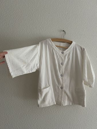 Chemisier vintage blanc Baghdadi, coton