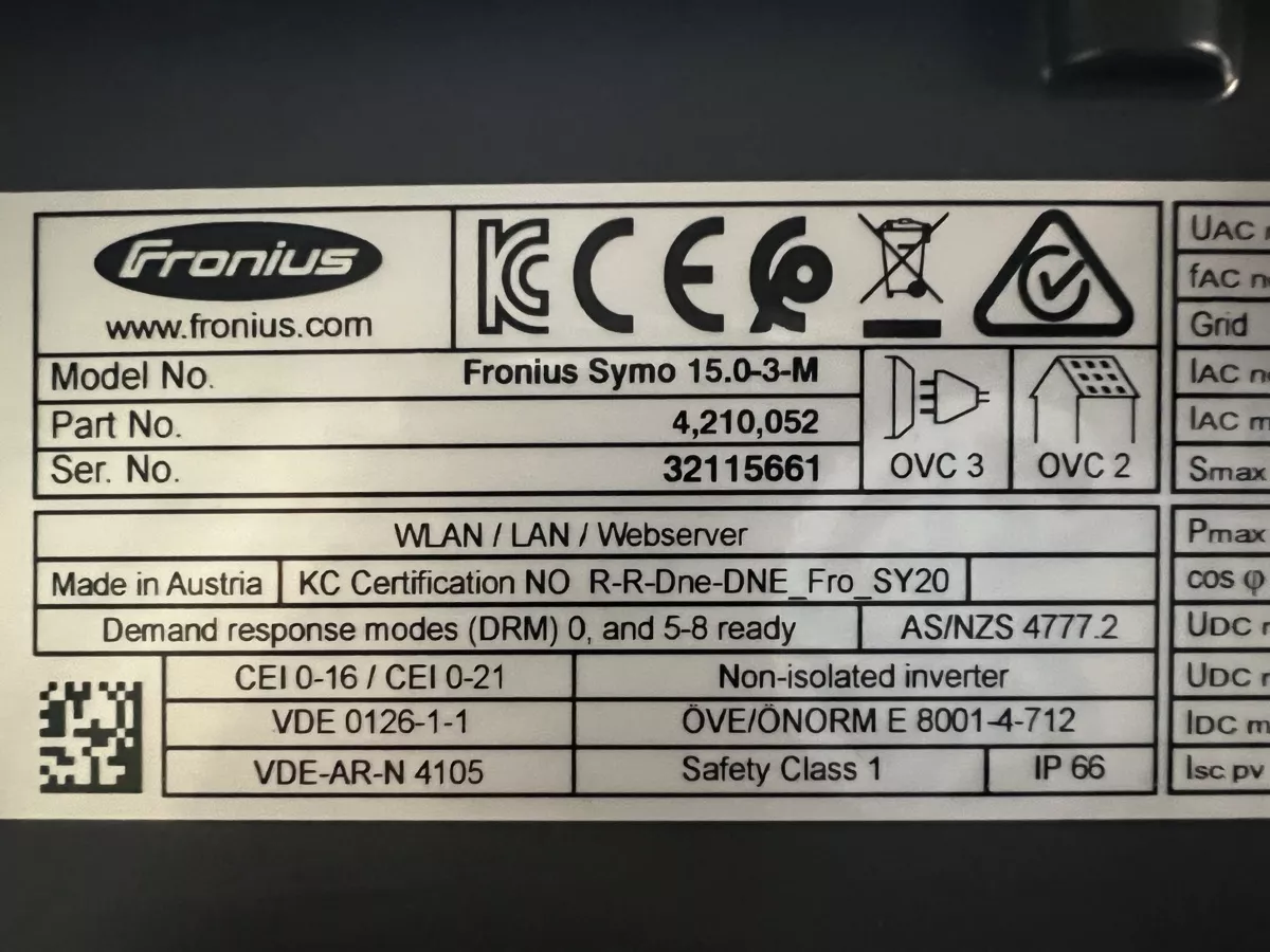 Fronius Inverter: Fronius Wechselrichter – Usato da Schötz venduto da 53171 2
