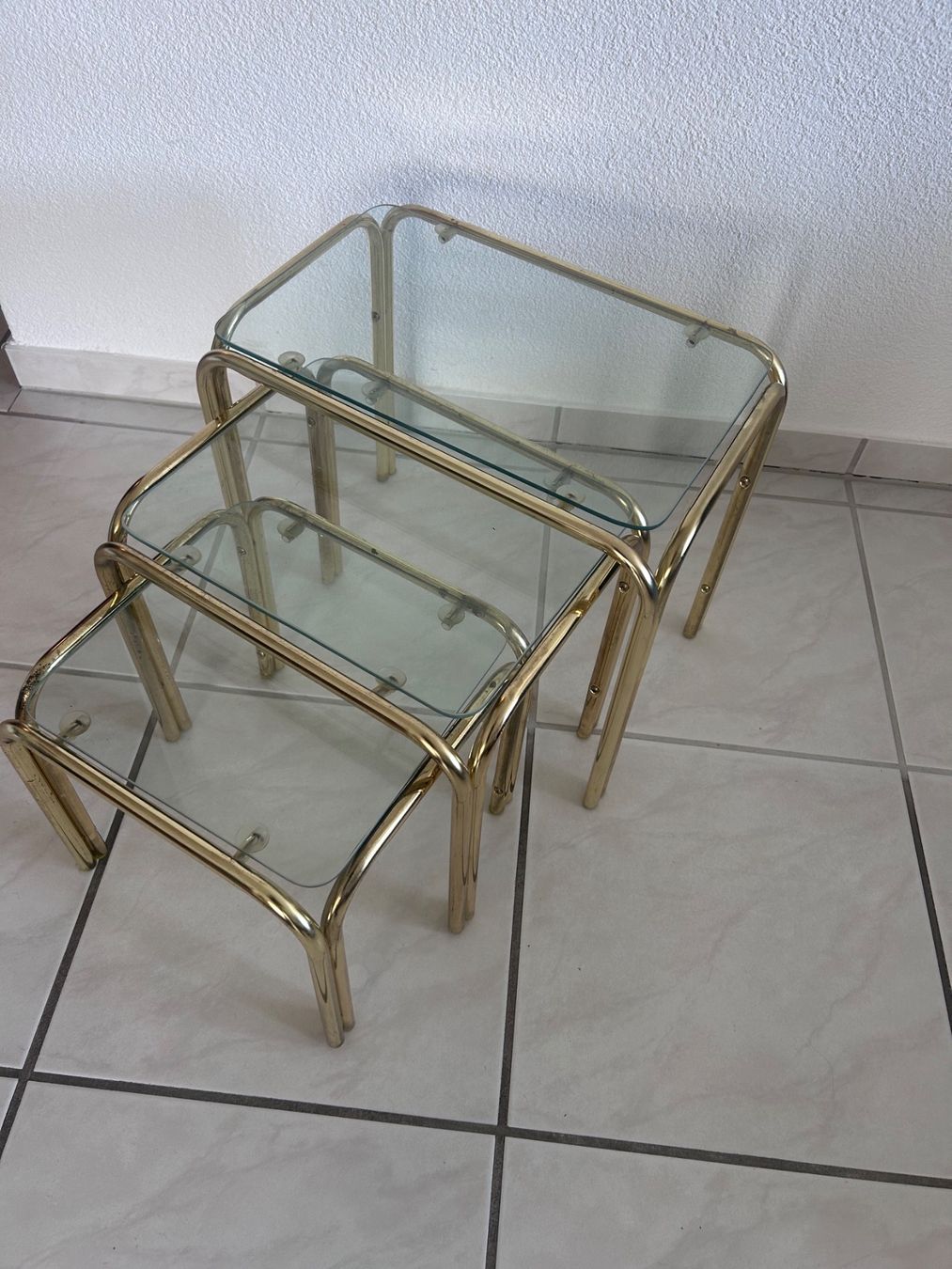 Tavoli: Couchtisch, Beistelltisch, 3er Set, Glas – Usato da Solothurn venduto da dbmd333 1
