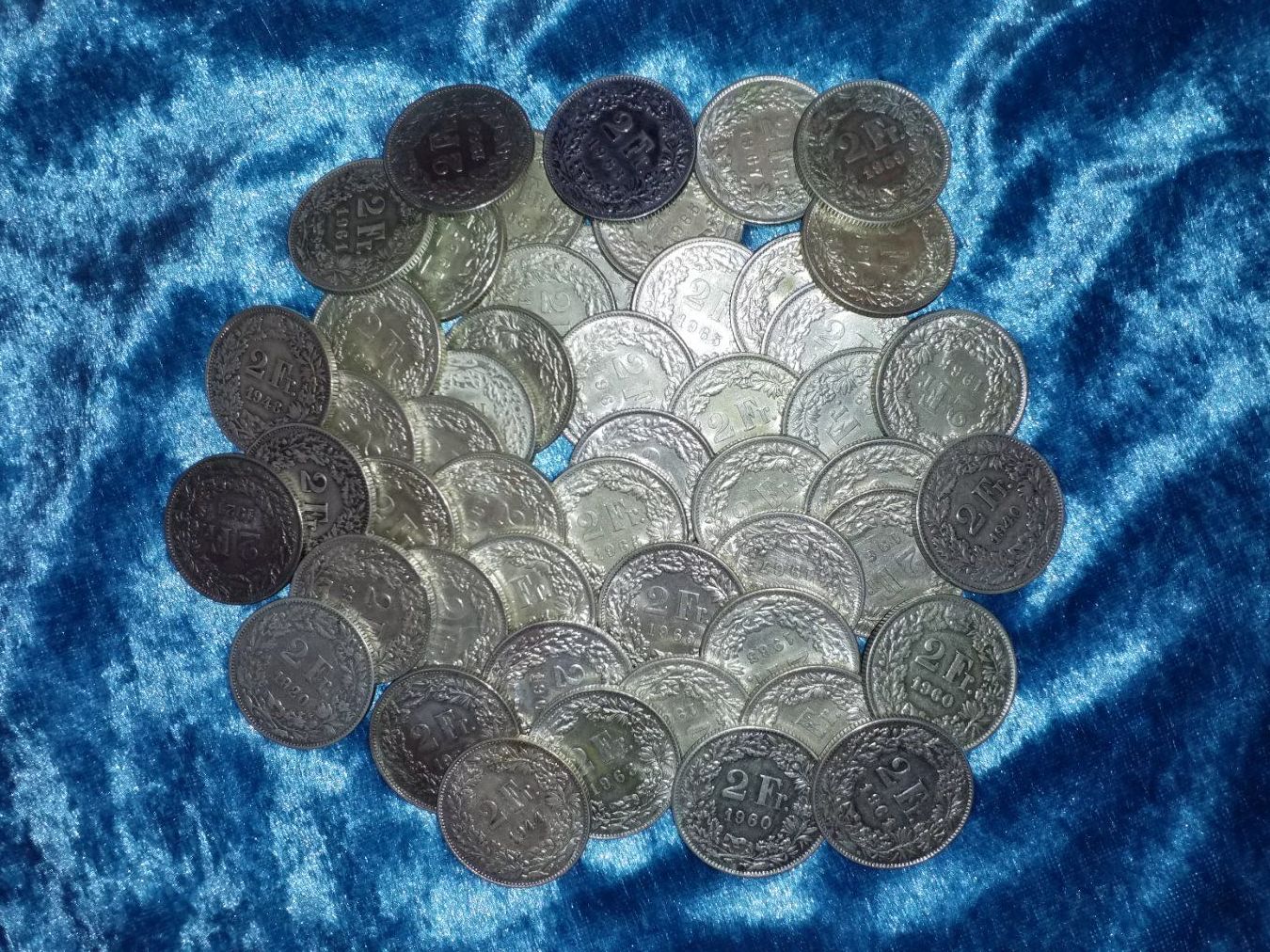 Tutti le monete: CH 50 x 2 Franken/Francs1920 - 1967 – Usato da Gordola venduto da ale_5wbc