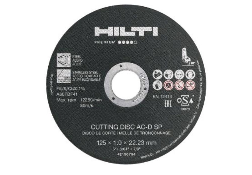 HILTI Trennscheibe AC-D SP 125×1.0 100stk np. 250 fr (Neu und ...