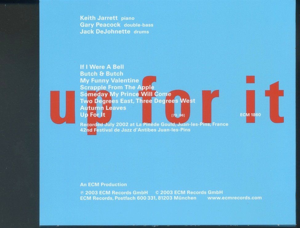 CDs: Up For It - Keith Jarrett Trio – Gebraucht aus Delémont von MaxPlan 1
