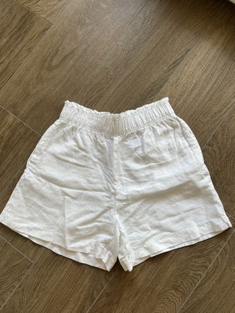 Short blanc H&M en lin, taille S