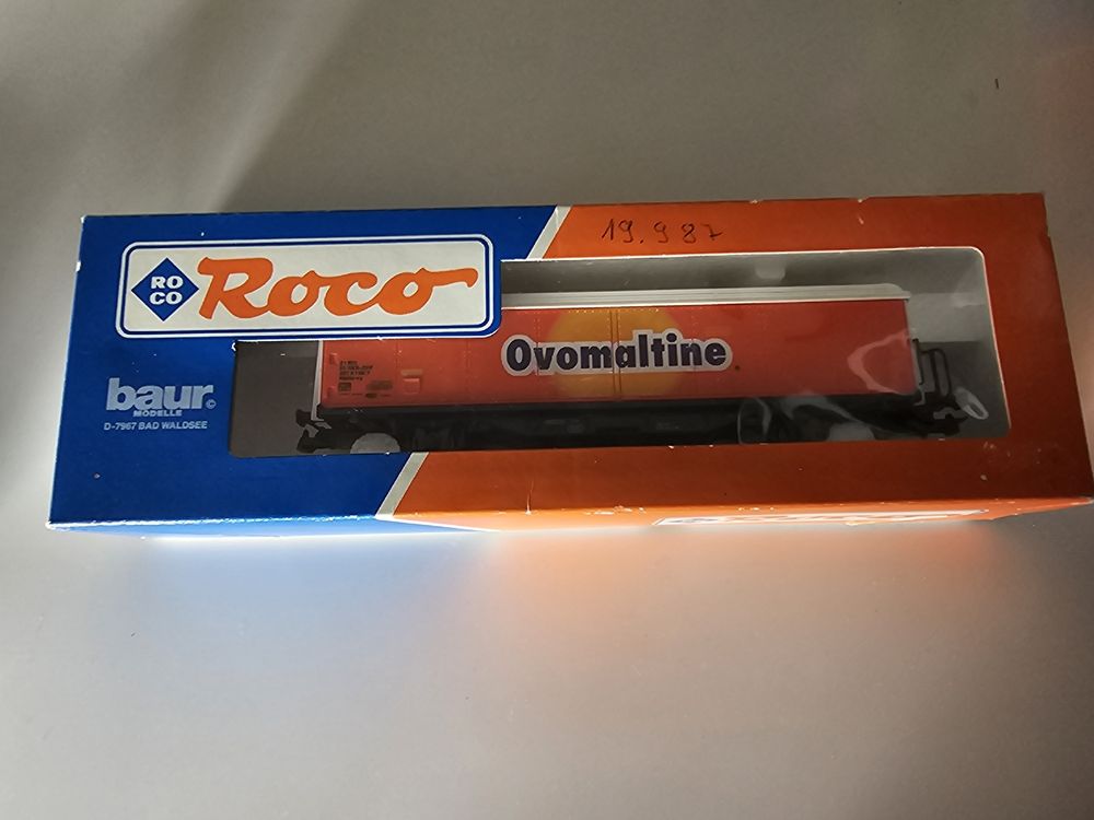 Roco H0: SBB Hbis Güterwagen Ovomaltine (Gebraucht) in Niederhasli für