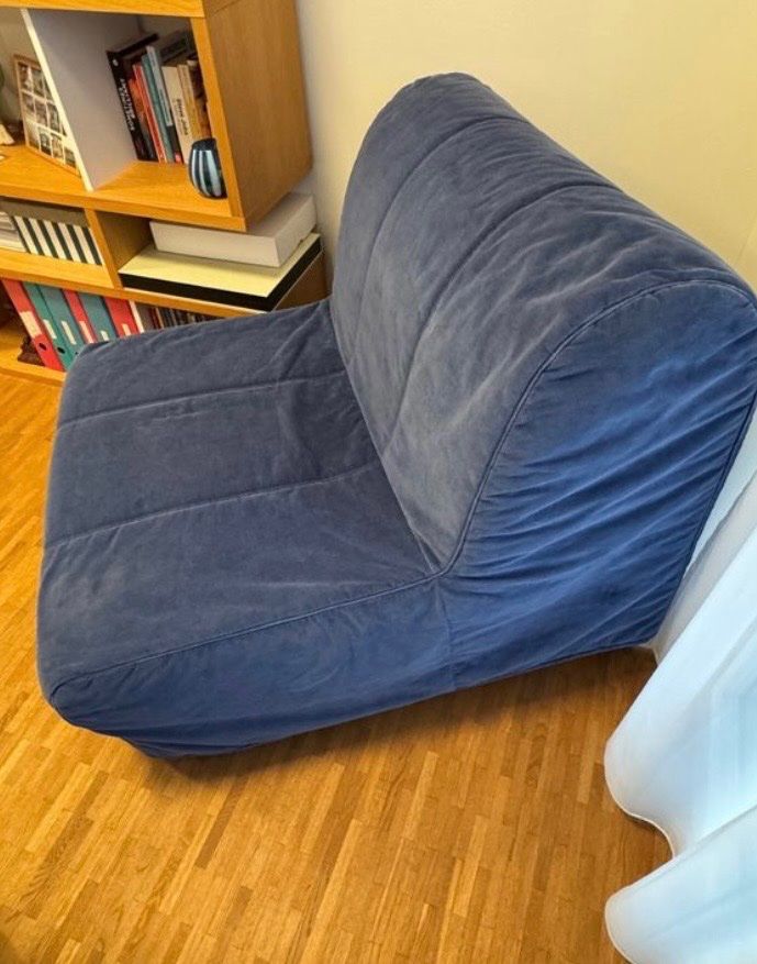 Ikea Fauteuils: IKEA LYCKSELE Einzelschlafsessel mit blauem Bezug – D'occasion à Bern par mia_gnz8 1