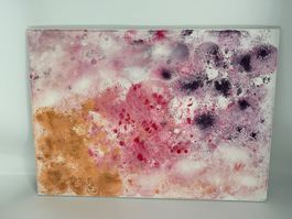 Handgemaltes Leinwand Bild lila/rosa