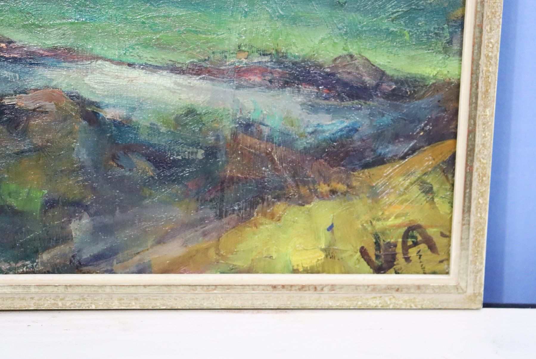 Dipinti: Viktor Aerni 1909-1994, Gemälde auf Platte, monogrammiert – Usato da Zug venduto da Kunst-Fundgrube 9