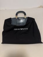 Emporio Armani Damentasche dunkelblau Krokodilleder neu