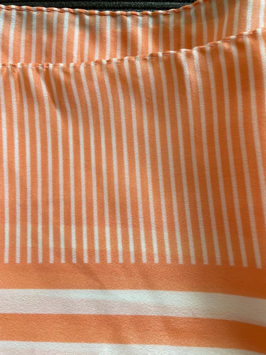 Foulards, Tücher & Schals: Carré  Alexon rayé orange blanc 70x70cm – Neu (gemäss Beschreibung) aus Vuippens von ale_6gkb