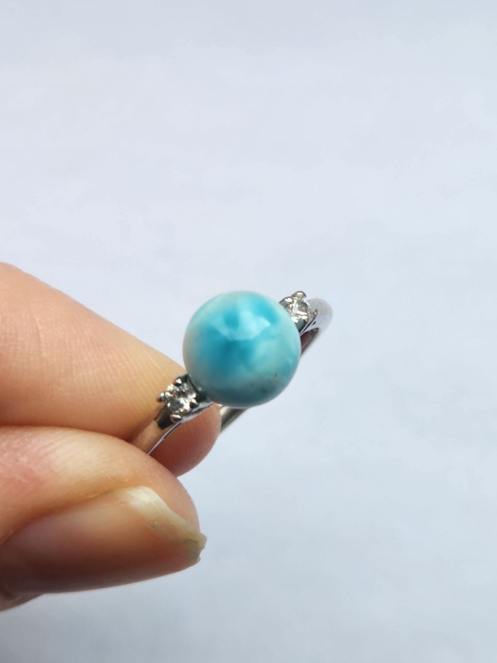 Anelli: Silberring 925er mit Larimar, Grösse verstellbar neu – Nuovo (secondo la descrizione) da St. Gallen venduto da GIULESGG 2