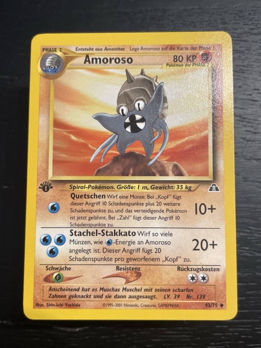 Pokémon Carte collezionabili: Pokemon Amoroso 43/75 first edition neo – Usato da Hugelshofen venduto da Suimosa
