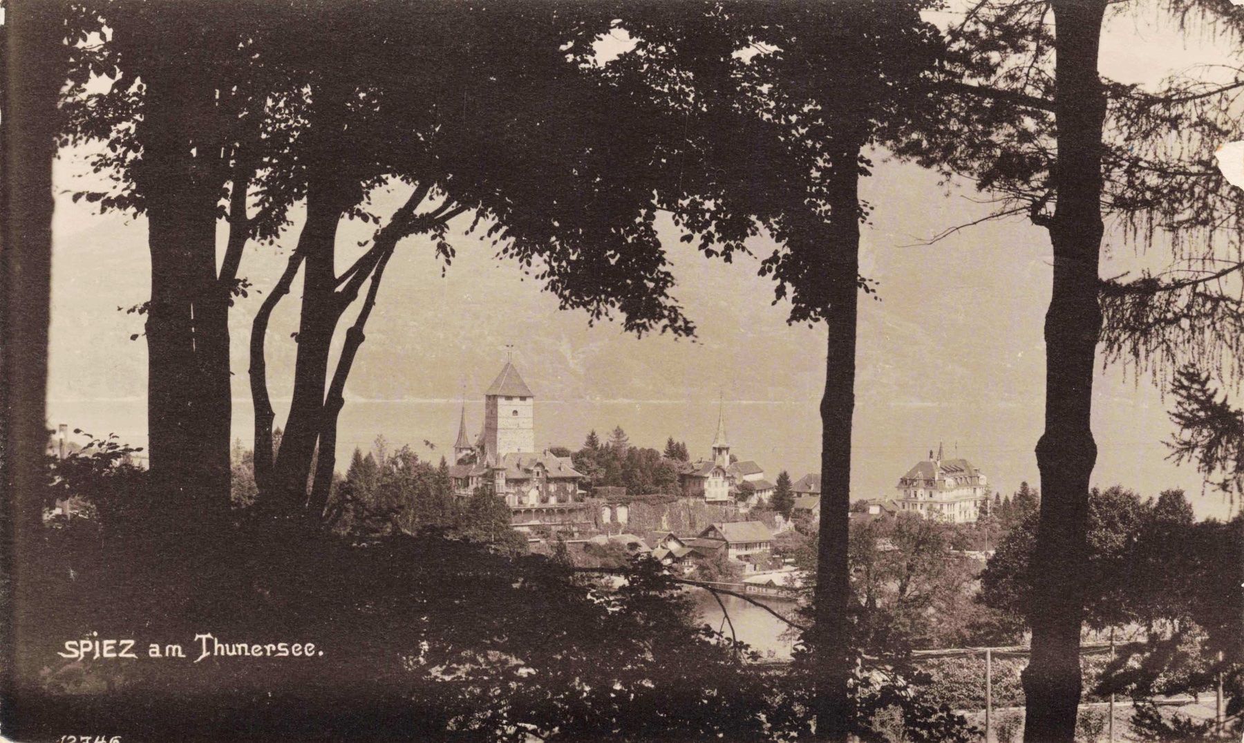 Cartoline postali: Spiez am Thunersee – Usato da Biasca venduto da Blenio71