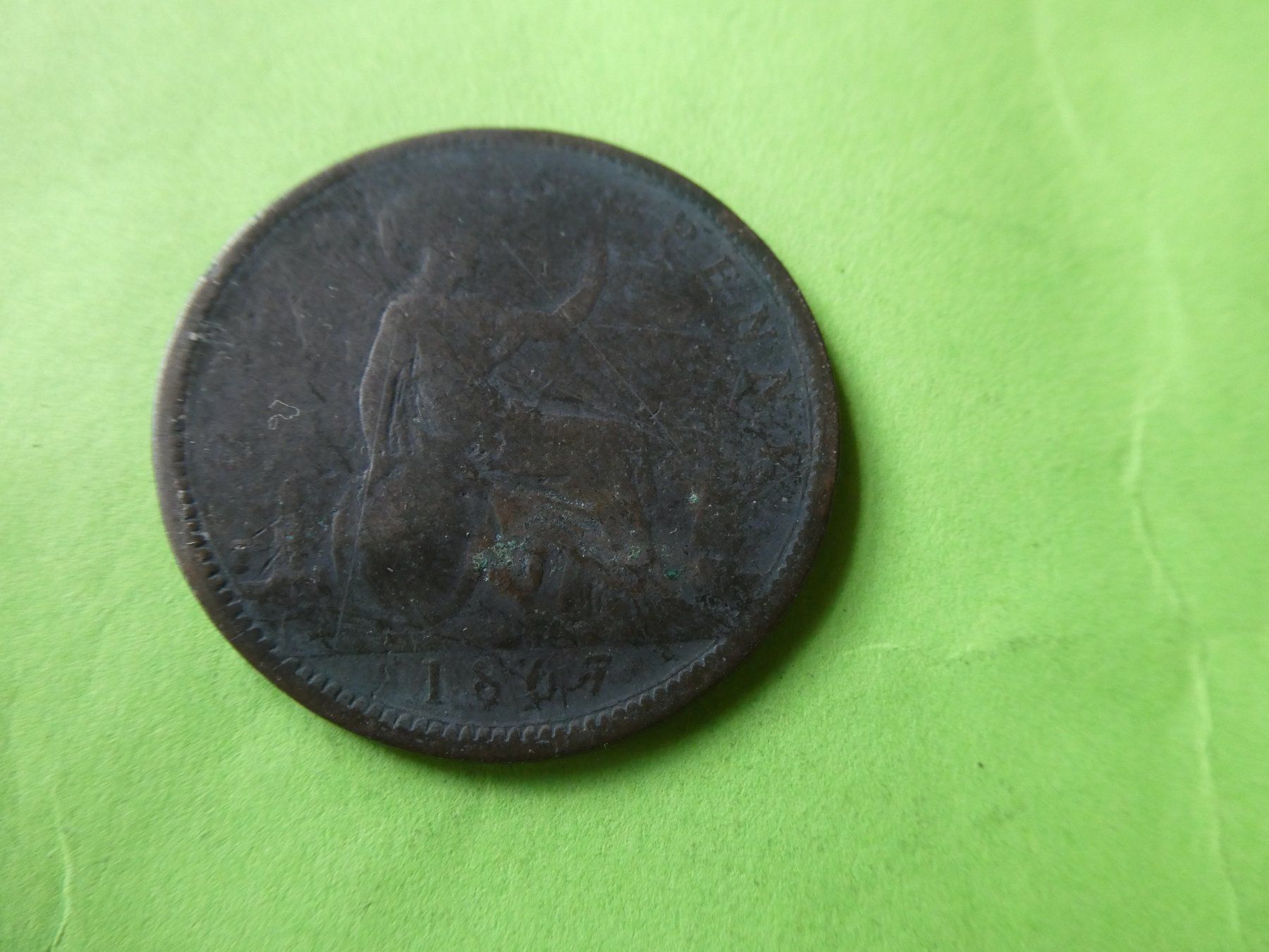 Alle Münzen: Grossbritannien 1867, 1 Penny – Gebraucht aus Hinterforst von Rohusri