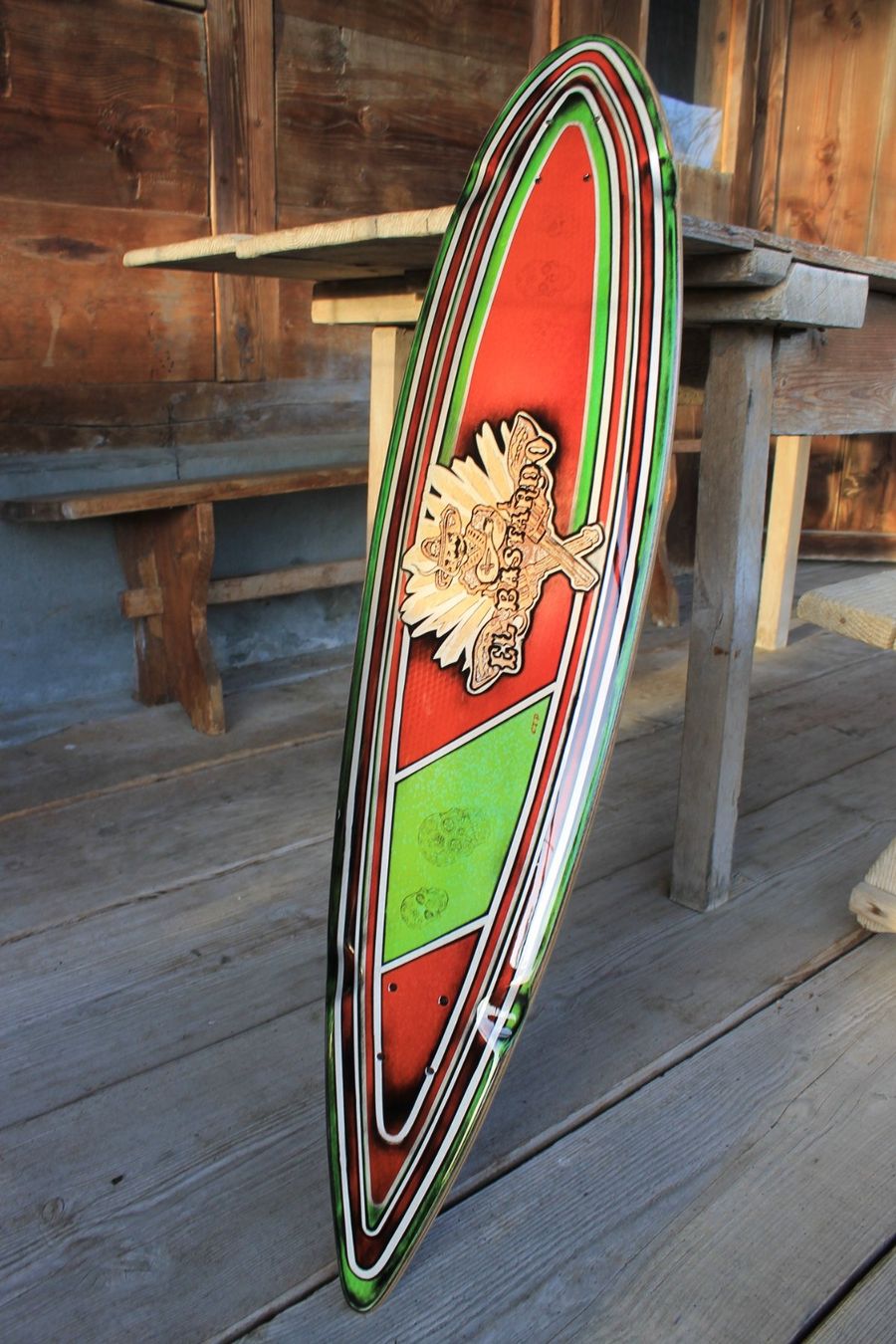 Skateboards: "EL BASTARDO" Skateboard Longboard Deck, Unikat Handmade – Usato da Willisau venduto da Pzm81