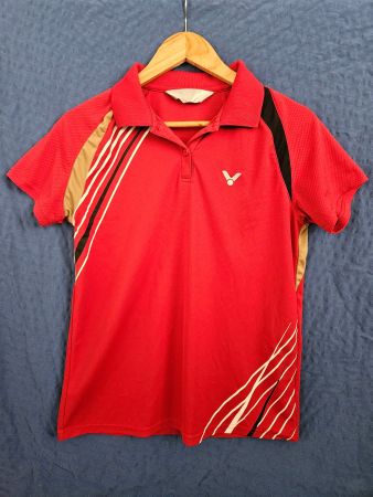Victor Sportshirt rot Funktionsshirt gebraucht Zustand