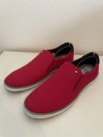 Rote Tommy Hilfiger Slip-On Schuhe Grösse 43 Frische Sommerf