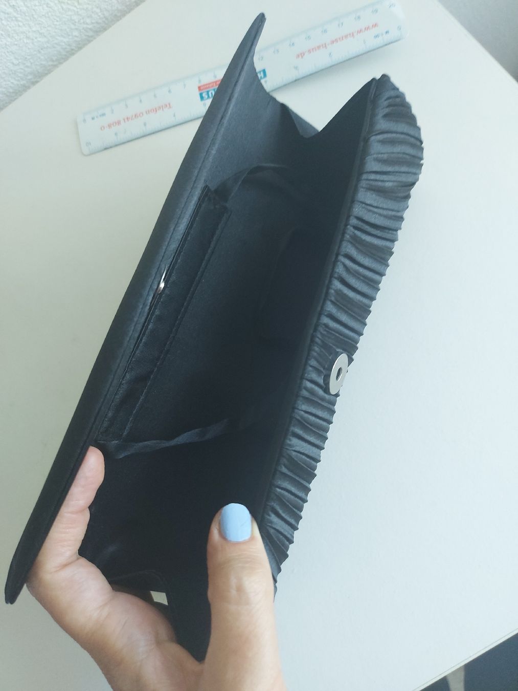 Borse da donna: handtasche schwarz satin abendmode – Nuovo e nell'imballaggio originale da Rüthi (Rheintal) venduto da Boschacat 1