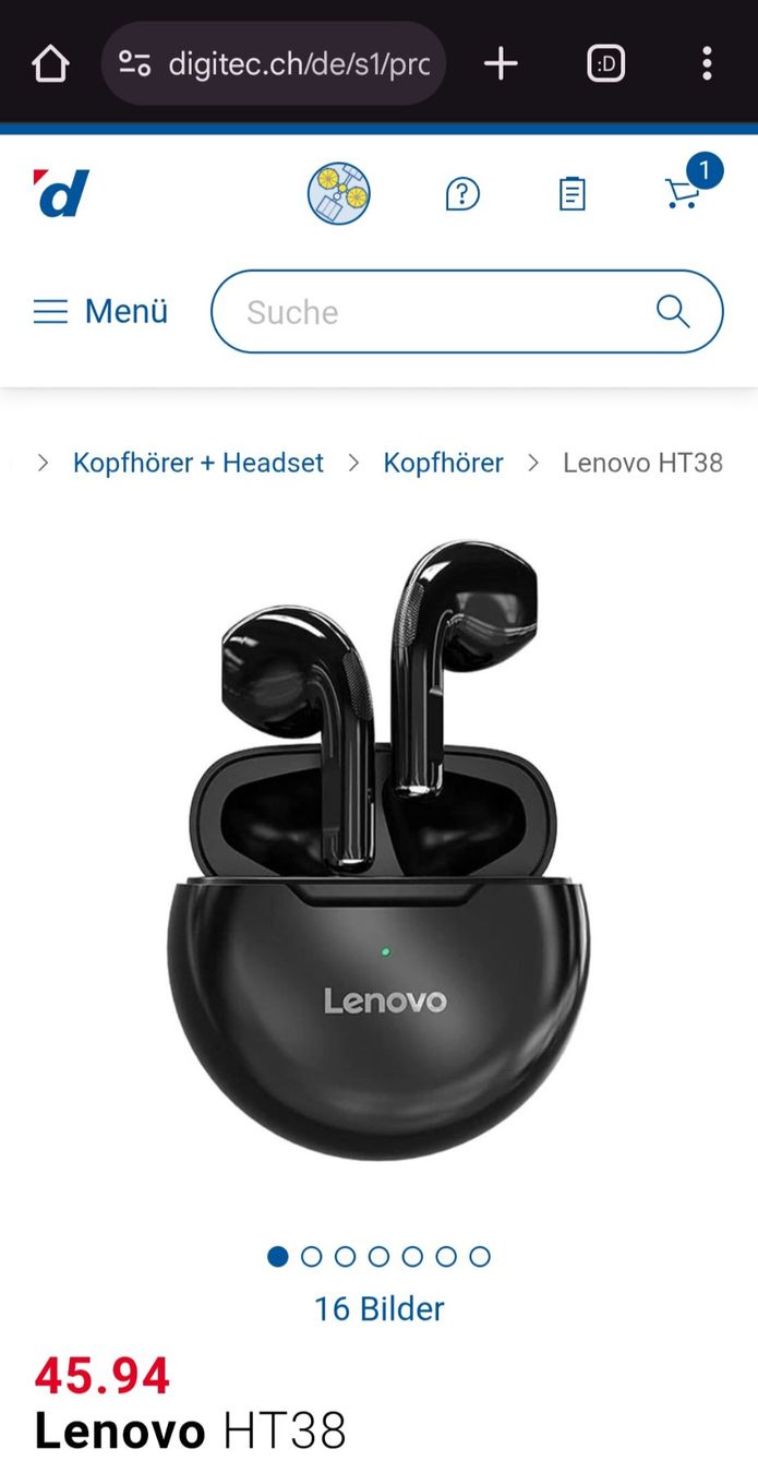 Lenovo Cuffie: Lenovo HT38 Bluetooth Kopfhörer ( CHF 45.- Digitec) – Nuovo e nell'imballaggio originale da Uster venduto da -FPS- 1