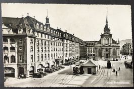 BERNE Place de la Gare - Strassenbahn, Tram - Auto