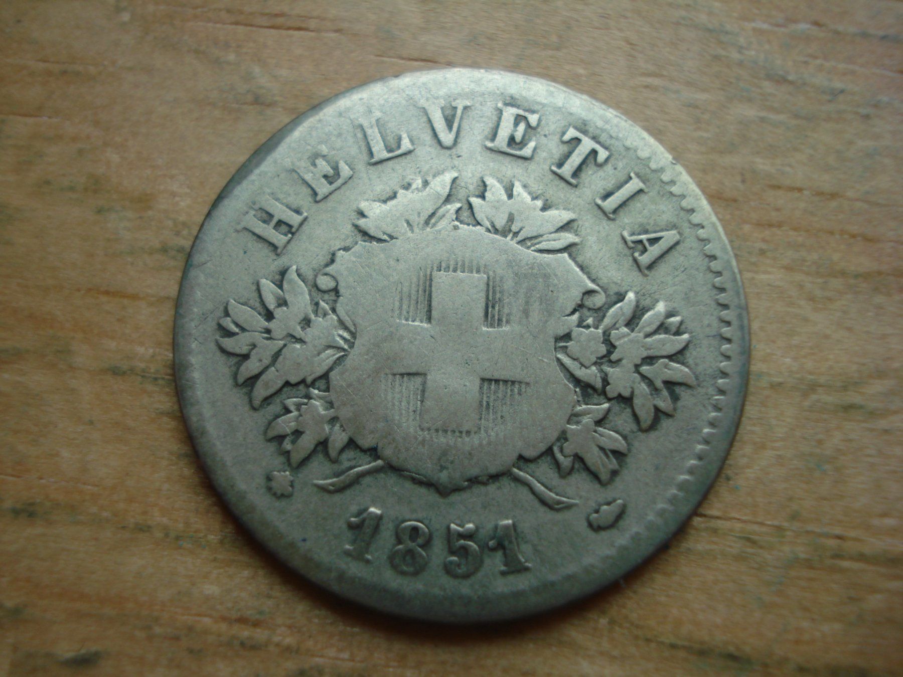 Tutti le monete: (W5) 20 Rappen 1851 – Usato da Erlach venduto da Net-Coins
