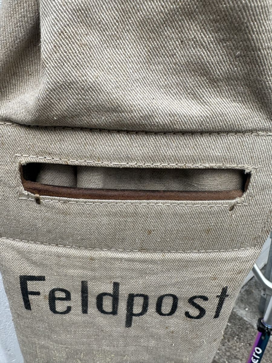 Schweizer Armee Borse: Alter Postsack Feldpost Original  – Usato da Villmergen venduto da Bezdupe 1