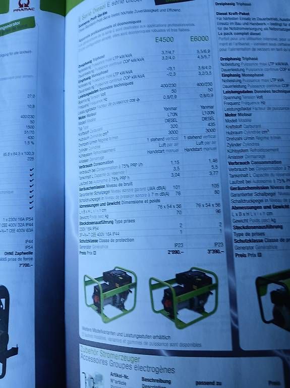 Stromgeneratoren: Generator Pramerc E6000 400 Volt mit Fahrgestell – Neu und originalverpackt aus Effretikon von citroen2cv6 4