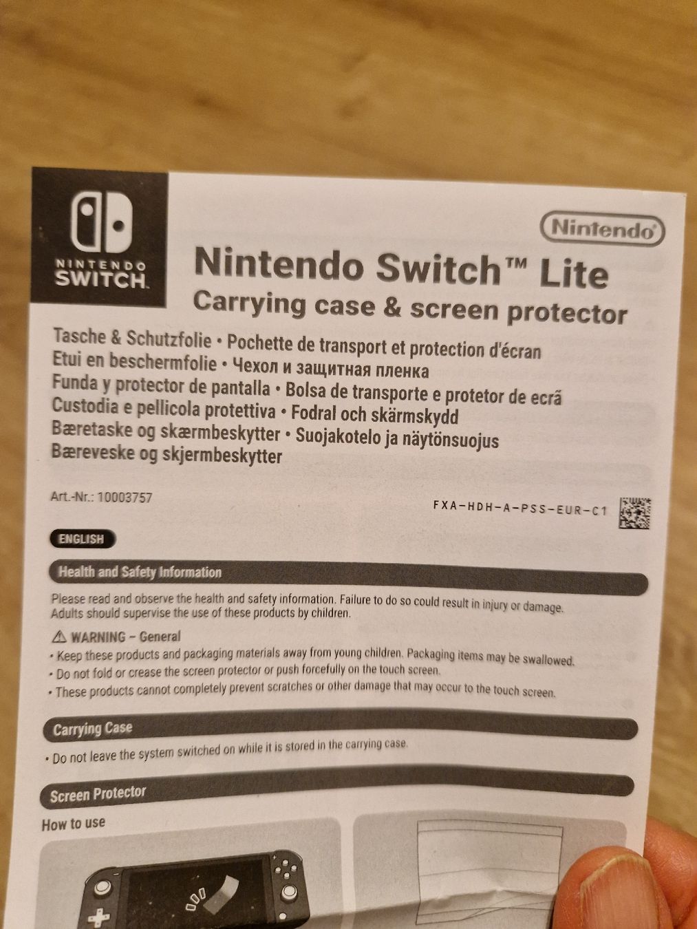 Ritocchi & pellicole di protezione: Schutzfolie für Nintendo Switch Lite  – Nuovo e nell'imballaggio originale da Wimmis venduto da traubenq 1