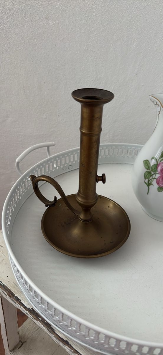 Bougeoirs: Messing Kerzenhalter antik mit Schiebemechanismus – D'occasion à Schaffhausen par Ibag