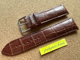 24mm Uhrenarmband Leder braun, Lederarmband für Uhren