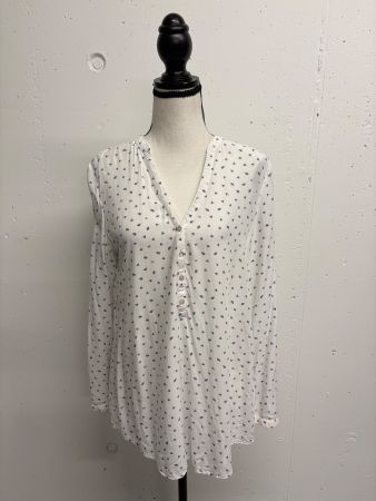 Esprit Bluse 38 Weiss mit Muster Viskose leicht