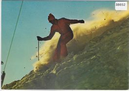 Ski au coucher du soleil