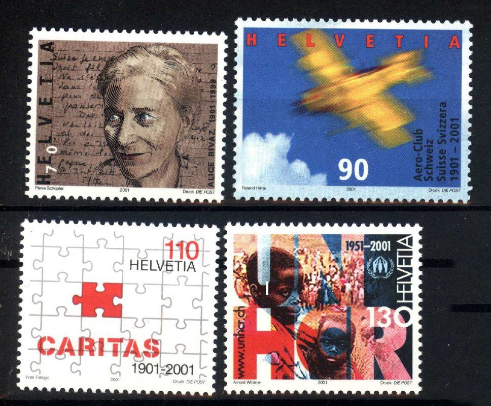 Alle Briefmarken: 2001, Sondermarken ** – Gebraucht aus Willisau von Vollstempel