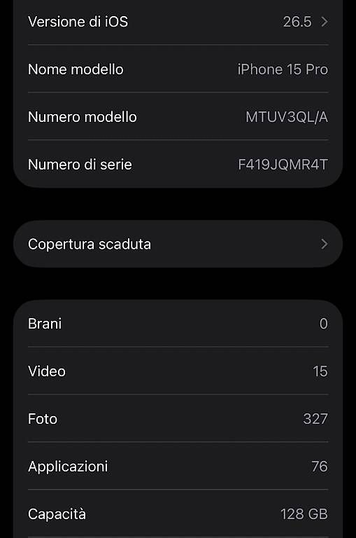 Telefoni cellulari / Smartphones: Apple IPhone 15 Pro 128Gb - Perfetto Stato – Usato da Davesco-Soragno venduto da AGiaretti 3