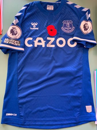 Matchworn Everton Bernard with certificate of authenticity