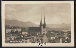 Luzern, Teilansicht mit Rigi aus der Vog