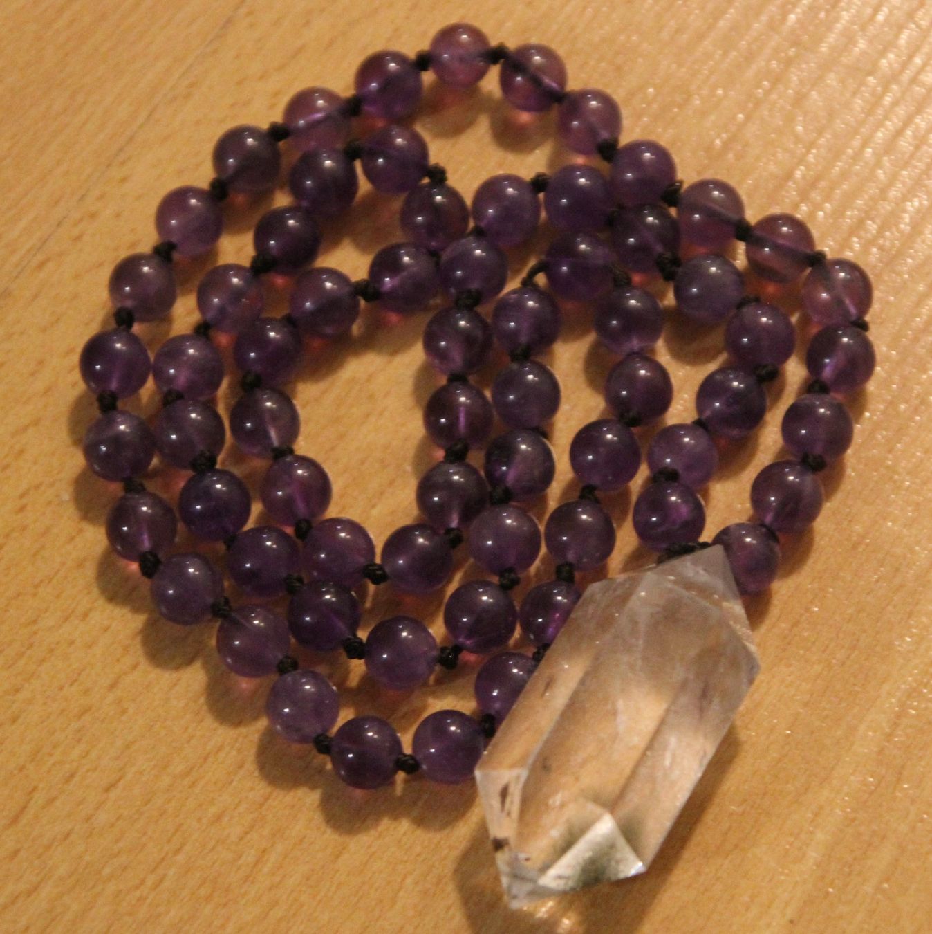 Ketten: Neu: Mega Bergkristall Amethyst Kette Collier 68 cm lang – Neu (gemäss Beschreibung) aus Matten b. Interl von EdelsteineInterlaken 5