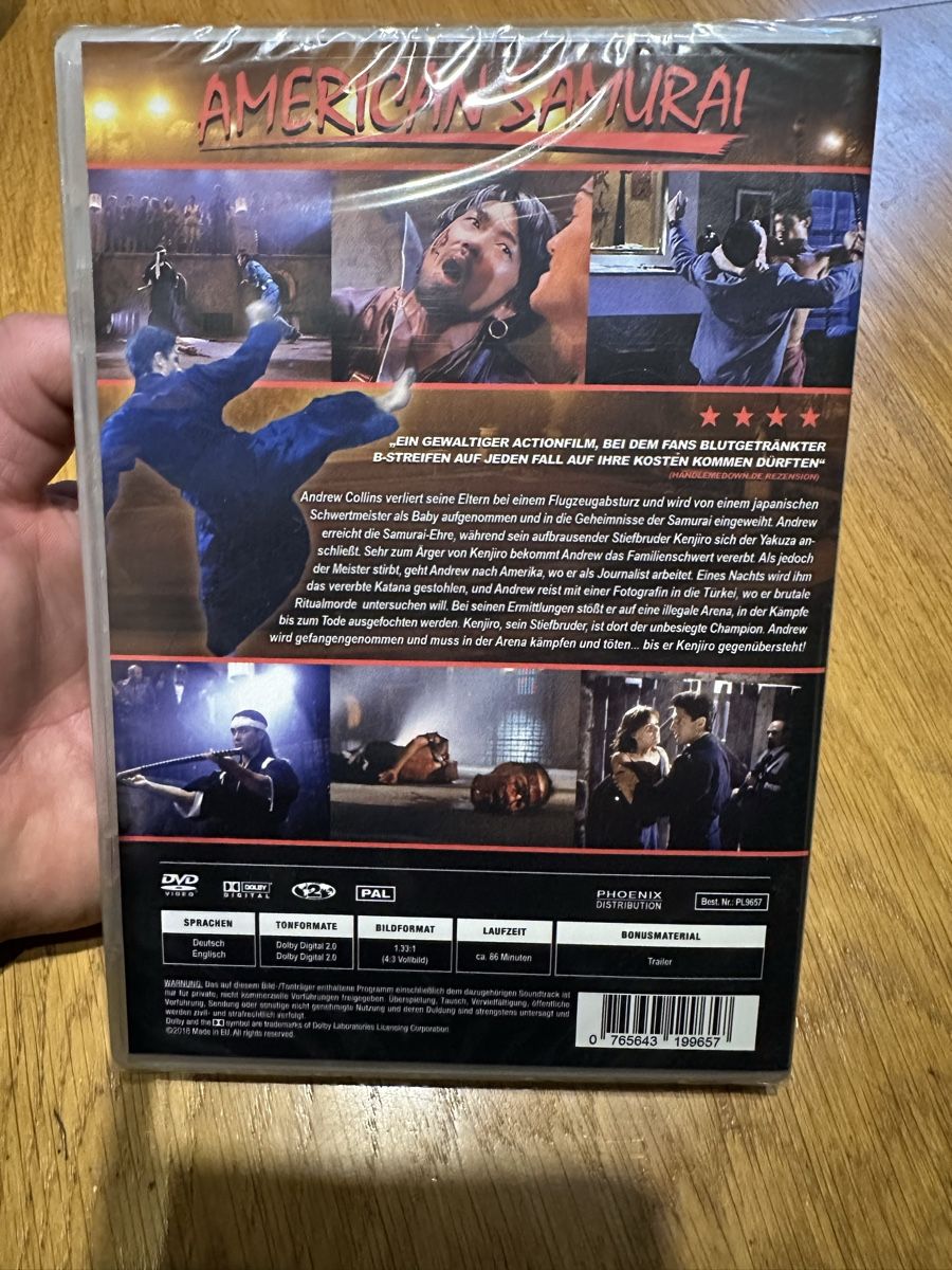 Tutti i DVDs: American Samurai, DVD, OVP, Uncut ￼ – Nuovo e nell'imballaggio originale da Benken ZH venduto da Audi-erich 1
