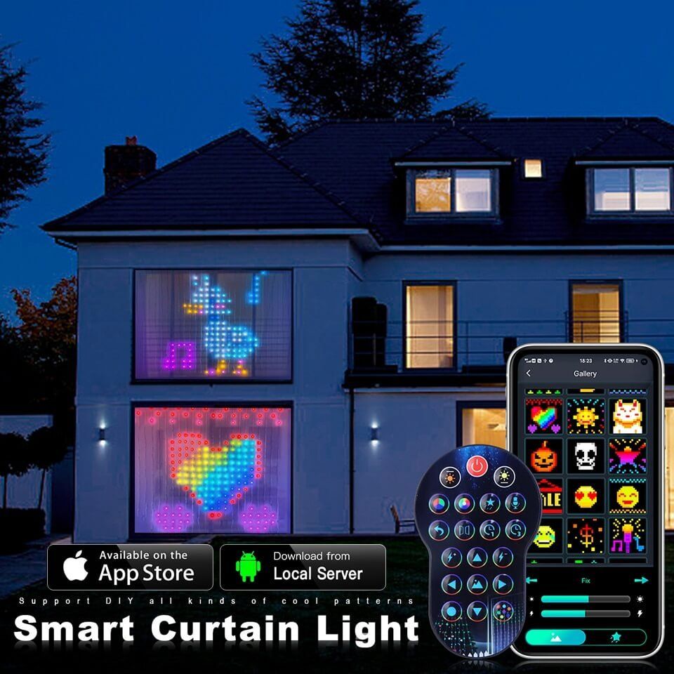 Tutte le decorazioni: Dekor RGBIC Bluetooth LED Fenster Lichterkette – Nuovo e nell'imballaggio originale da Unterägeri venduto da RmOnline 1