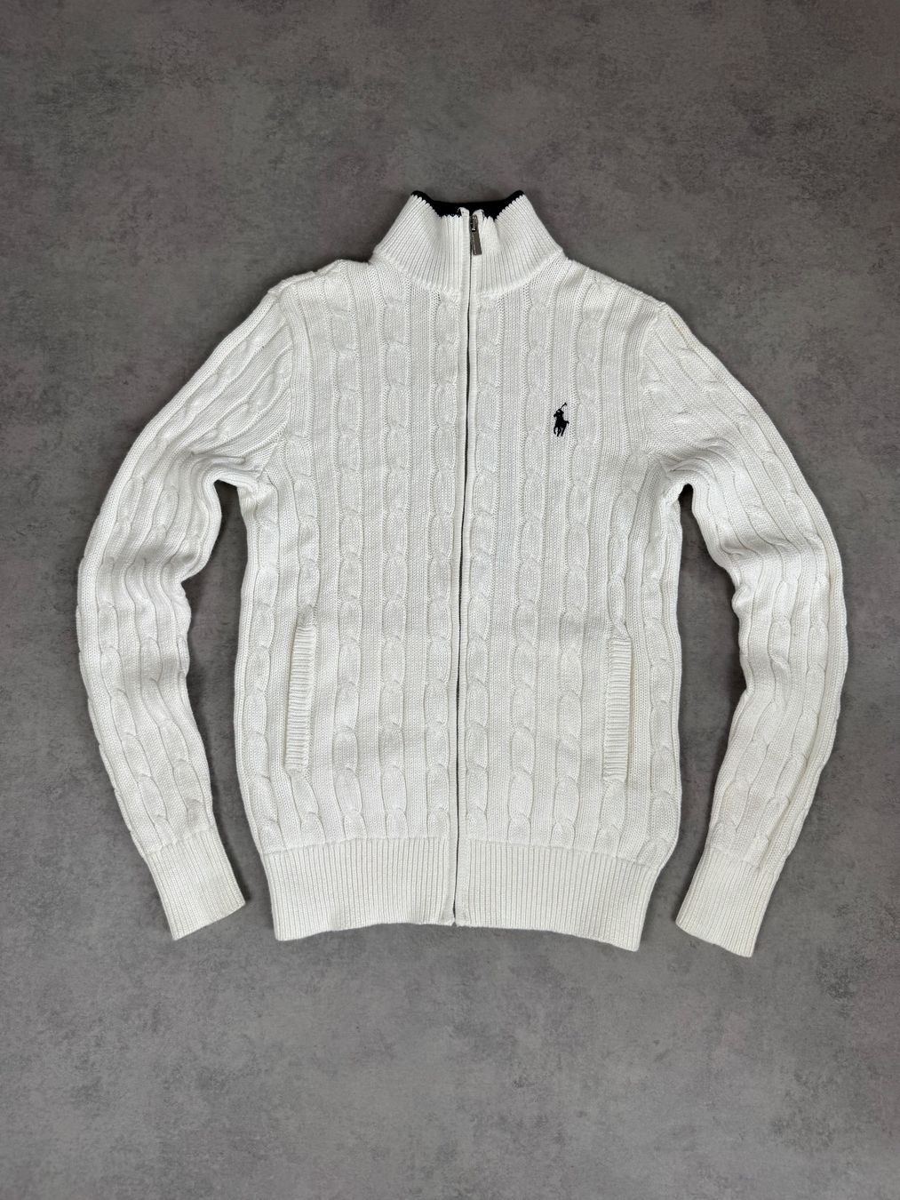 Ralph Lauren Maglioni & Felpe: Ralph Lauren Cable Knit Zipper Pullover - Grösse: S | Vinta – Usato da Fraubrunnen venduto da simon_28839