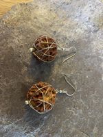 Handgemachte Ohrringe aus Rudraksha Samen