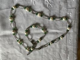Elegantes Schmuckset: Halskette und Armband mit Perle