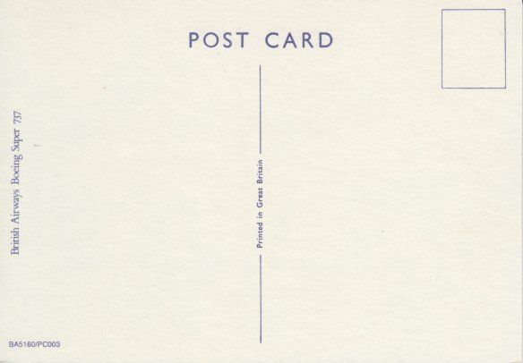 Cartoline postali: Boeing Super 737, British Airways – Usato da Zuerich venduto da OceanLinerPostcards 1