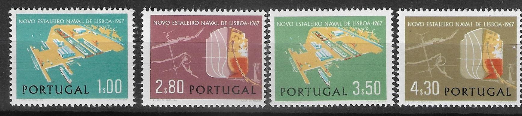 Tutti i francobolli: Portugal 1036-1039** postfrisch Schiffswerft – Nuovo e nell'imballaggio originale da Ettingen venduto da Kartenplanet